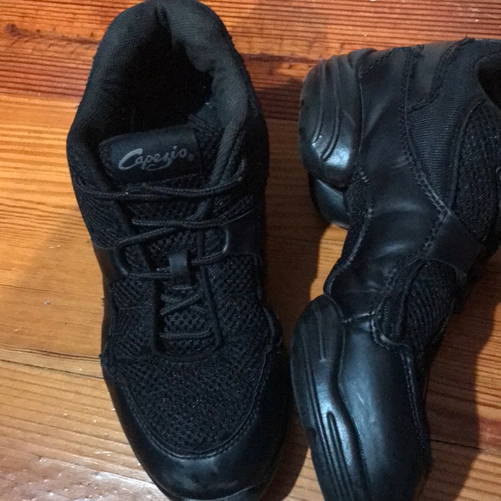 Capezio Black Split Sole Hip Hop or Jazz Sneakers
